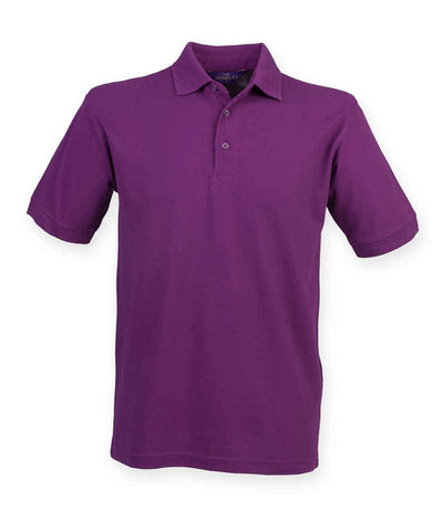 Henbury Heavy Poly/Cotton Piqué Polo Shirt - Magenta