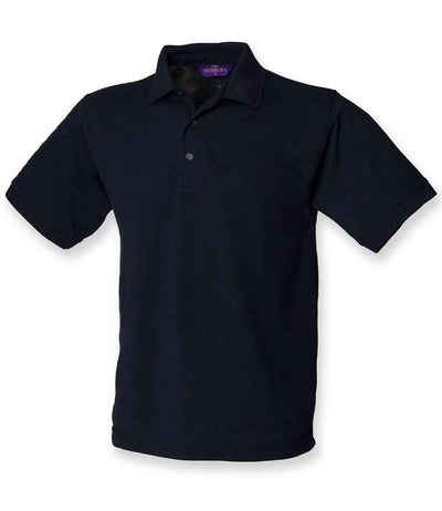 Henbury Heavy Poly/Cotton Piqué Polo Shirt - Navy