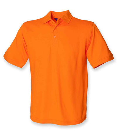 Henbury Heavy Poly/Cotton Piqué Polo Shirt - Orange