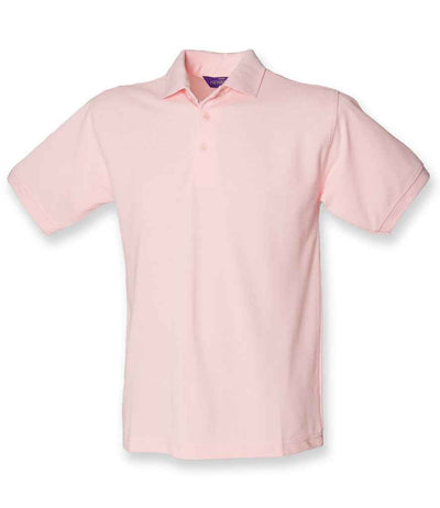 Henbury Heavy Poly/Cotton Piqué Polo Shirt - Pink