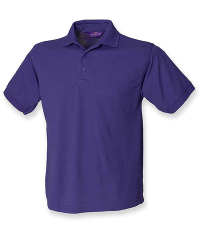 Henbury Heavy Poly/Cotton Piqué Polo Shirt - Purple