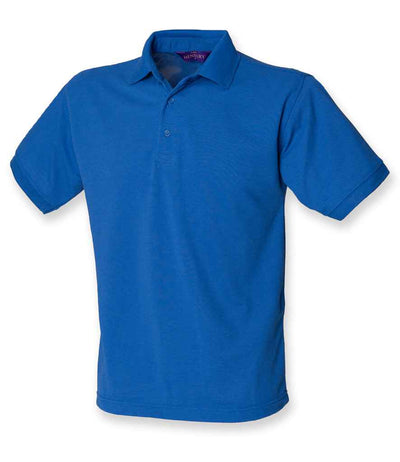 Henbury Heavy Poly/Cotton Piqué Polo Shirt - Royal Blue
