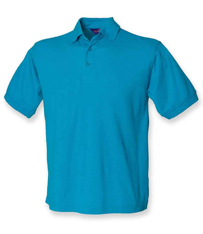 Henbury Heavy Poly/Cotton Piqué Polo Shirt - Turquoise Blue