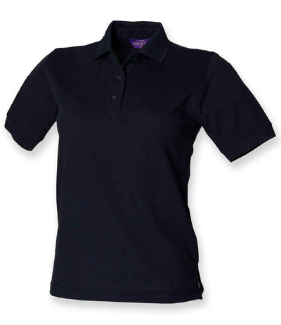 Henbury Ladies Poly/Cotton Piqué Polo Shirt - Navy