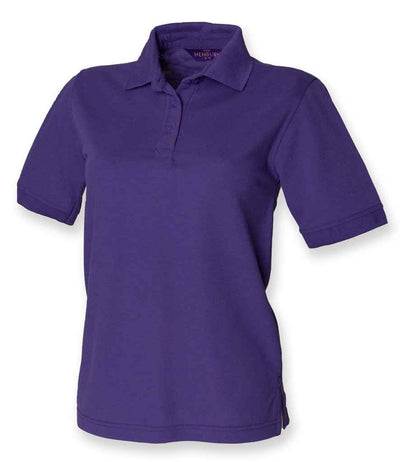 Henbury Ladies Poly/Cotton Piqué Polo Shirt - Purple
