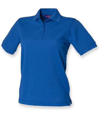 Henbury Ladies Poly/Cotton Piqué Polo Shirt - Royal Blue