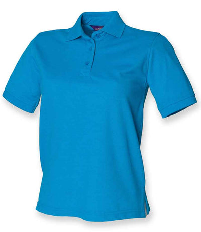 Henbury Ladies Poly/Cotton Piqué Polo Shirt - Sapphire Blue