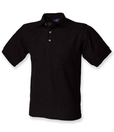 Henbury Ultimate Poly/Cotton Piqué Polo Shirt - Black