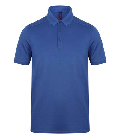 Henbury Slim Fit Stretch Microfine Piqué Polo Shirt - Royal Blue