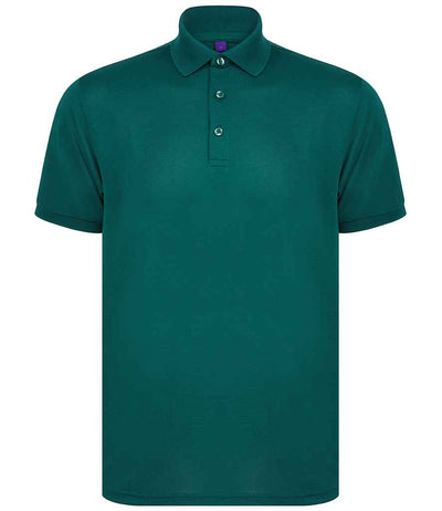 Henbury Recycled Polyester Piqué Polo Shirt - Bottle Green
