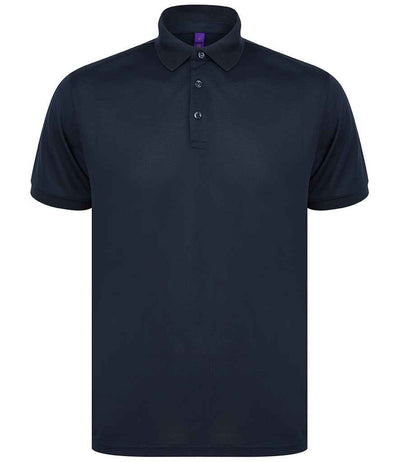Henbury Recycled Polyester Piqué Polo Shirt - Navy