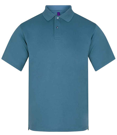 Henbury Coolplus® Wicking Piqué Polo Shirt - Airforce Blue