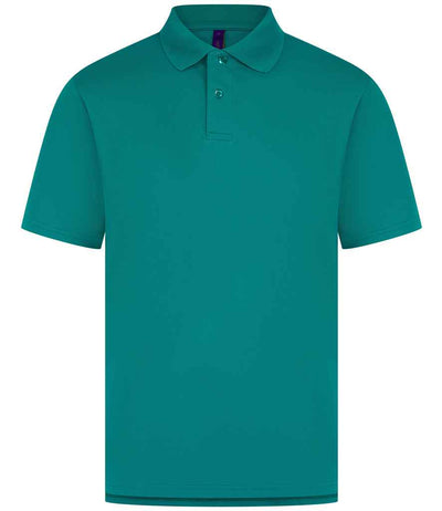 Henbury Coolplus® Wicking Piqué Polo Shirt - Bright Jade