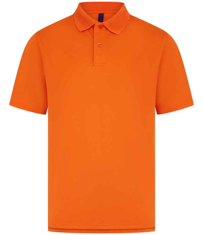 Henbury Coolplus® Wicking Piqué Polo Shirt - Bright Orange