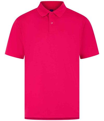Henbury Coolplus® Wicking Piqué Polo Shirt - Bright Pink