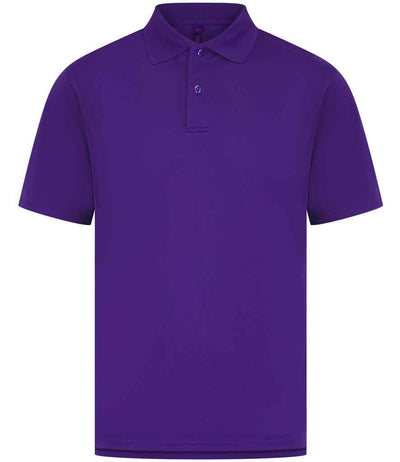 Henbury Coolplus® Wicking Piqué Polo Shirt - Bright Purple