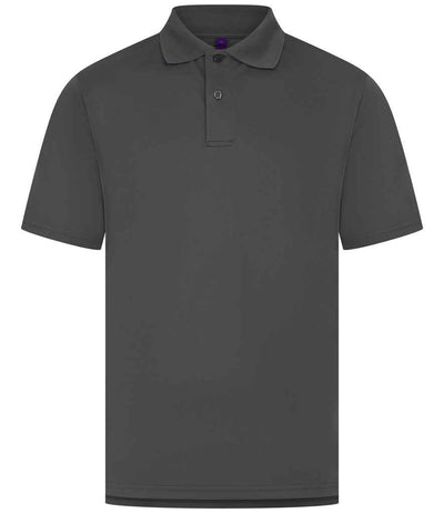Henbury Coolplus® Wicking Piqué Polo Shirt - Charcoal