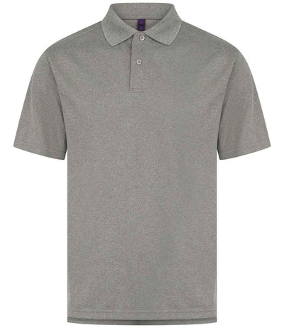 Henbury Coolplus® Wicking Piqué Polo Shirt - Heather Grey