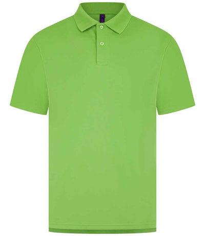 Henbury Coolplus® Wicking Piqué Polo Shirt - Lime Green