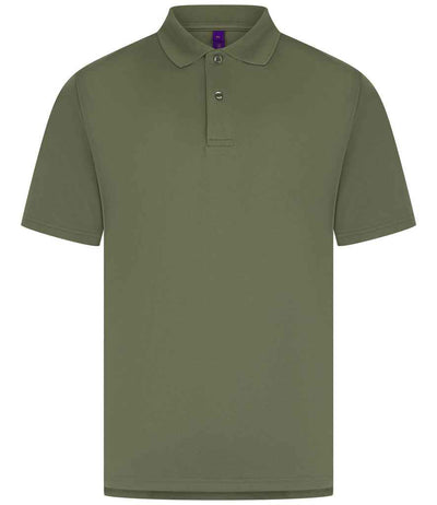 Henbury Coolplus® Wicking Piqué Polo Shirt - Olive Green