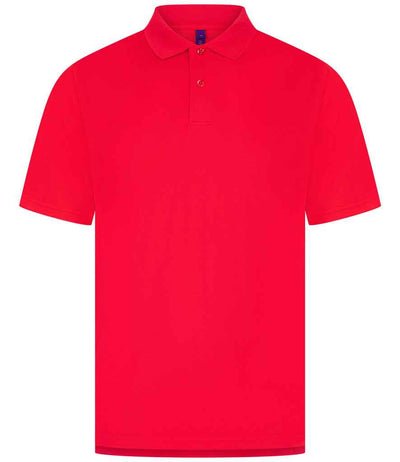 Henbury Coolplus® Wicking Piqué Polo Shirt - Red