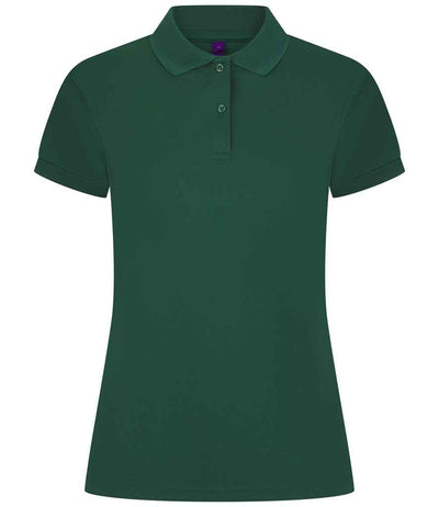 Henbury Ladies Coolplus® Wicking Piqué Polo Shirt - Bottle Green