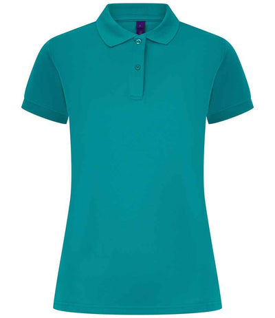 Henbury Ladies Coolplus® Wicking Piqué Polo Shirt - Bright Jade