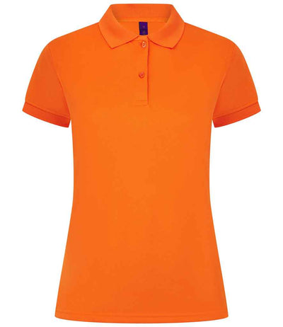 Henbury Ladies Coolplus® Wicking Piqué Polo Shirt - Bright Orange