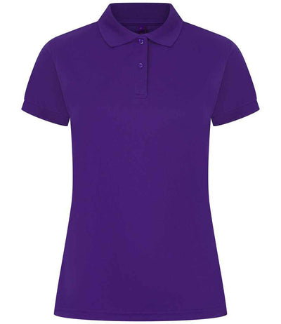 Henbury Ladies Coolplus® Wicking Piqué Polo Shirt - Bright Purple