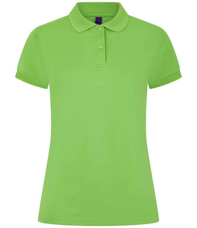 Henbury Ladies Coolplus® Wicking Piqué Polo Shirt - Lime Green
