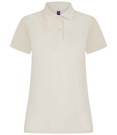 Henbury Ladies Coolplus® Wicking Piqué Polo Shirt - Natural