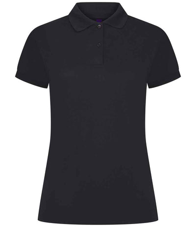 Henbury Ladies Coolplus® Wicking Piqué Polo Shirt - Navy
