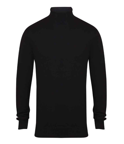 Henbury Roll Neck Sweater - Black
