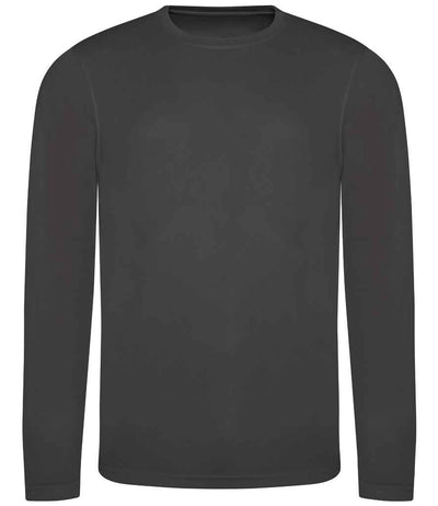 AWDis Cool Long Sleeve Wicking T-Shirt - Charcoal