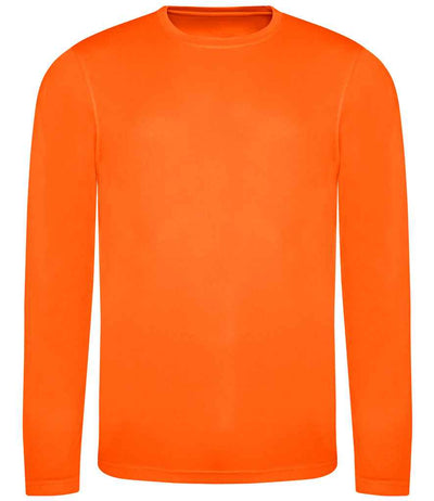 AWDis Cool Long Sleeve Wicking T-Shirt - Electric Orange