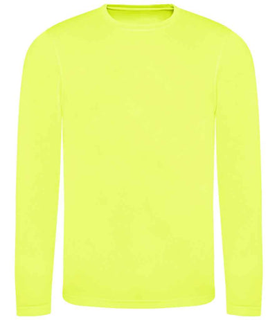 AWDis Cool Long Sleeve Wicking T-Shirt - Electric Yellow