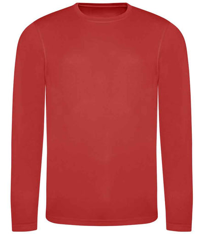 AWDis Cool Long Sleeve Wicking T-Shirt - Fire Red