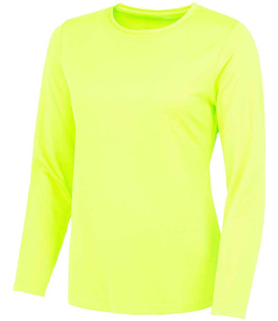 AWDis Ladies Cool Long Sleeve T-Shirt - Electric Yellow