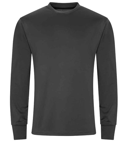 AWDis Cool Long Sleeve Active T-Shirt - Charcoal