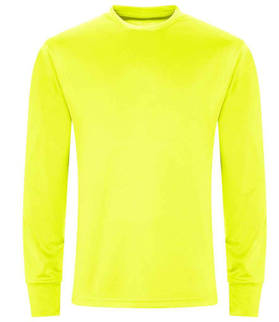 AWDis Cool Long Sleeve Active T-Shirt - Electric Yellow