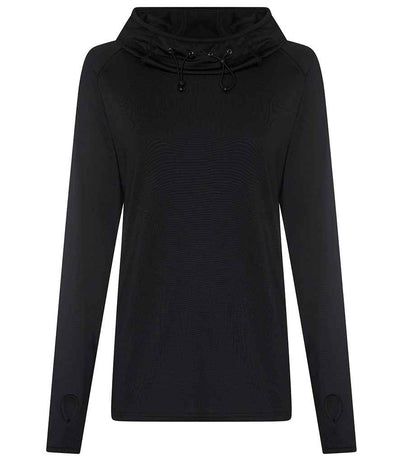 AWDis Ladies Cool Cowl Neck Top - Jet Black