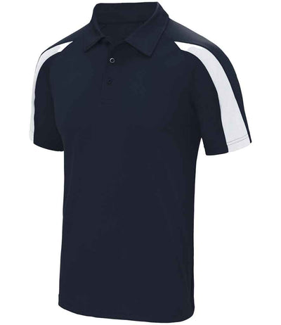 AWDis Cool Contrast Polo Shirt - French Navy/Arctic White