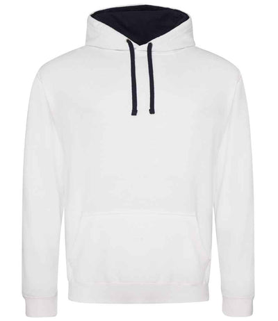 AWDis Varsity Hoodie - Arctic White/French Navy