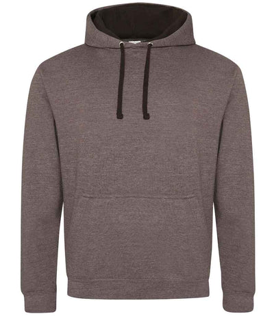 AWDis Varsity Hoodie - Charcoal/Jet Black
