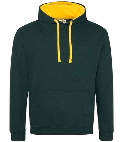 AWDis Varsity Hoodie - Forest Green/Gold
