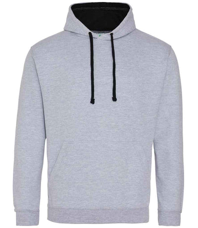 AWDis Varsity Hoodie - Heather Grey/Jet Black