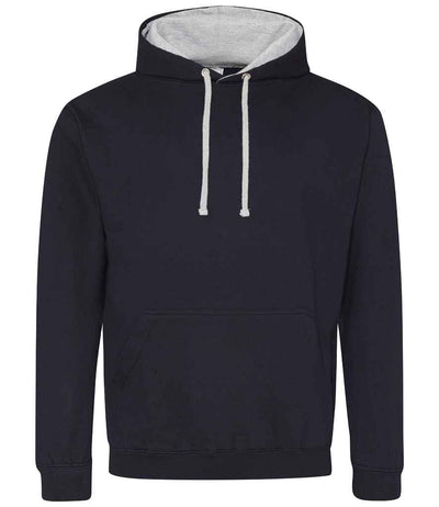 AWDis Varsity Hoodie - New French Navy/Heather Grey