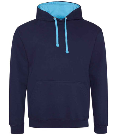 AWDis Varsity Hoodie - Oxford Navy/Hawaiian Blue