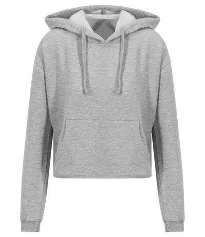 AWDis Ladies Cropped Hoodie - Heather Grey