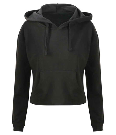 AWDis Ladies Cropped Hoodie - Jet Black